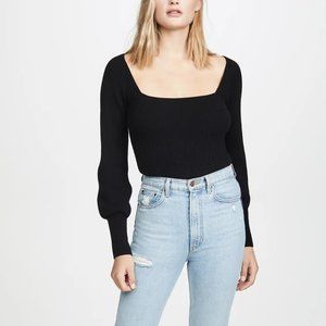 Reformation Isabel Black Cashmere Sweater